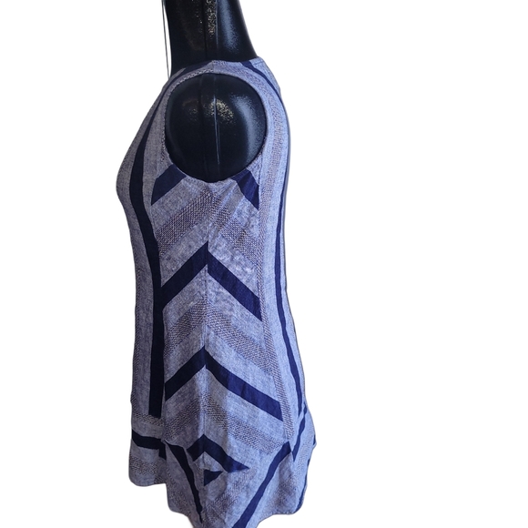 Kenar Blue Linen Blend Sleeveless Dress M - Picture 5 of 7